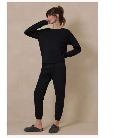 Pact Tops - Pact Organic Brushed Fleece Sweatshirt and Sweatpant Set Sz S